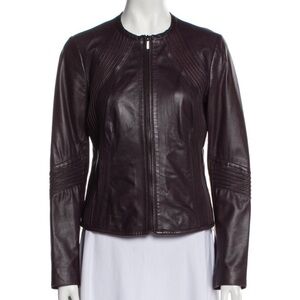Women's Leather Jacket - Dark Brown